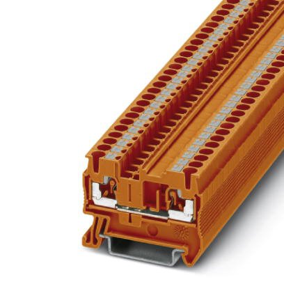 Phoenix Contact Feed-Through Terminal Block; PT 2.5 OG; 20A; 600V; 1-Level; #26 - #12; Push-In Connection; Orange
